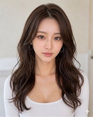 Realistic Wavy Hair Portrait
