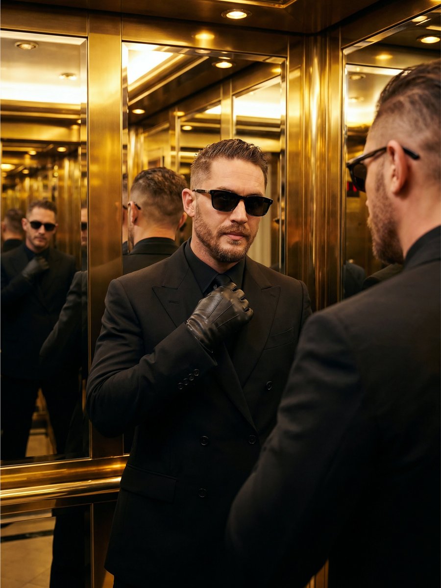 Profile / Avatar - Cinematic Golden Elevator Portrait - Image 1