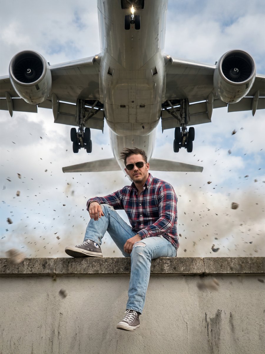 Sample output image for Extreme Low Angle Airplane Scene