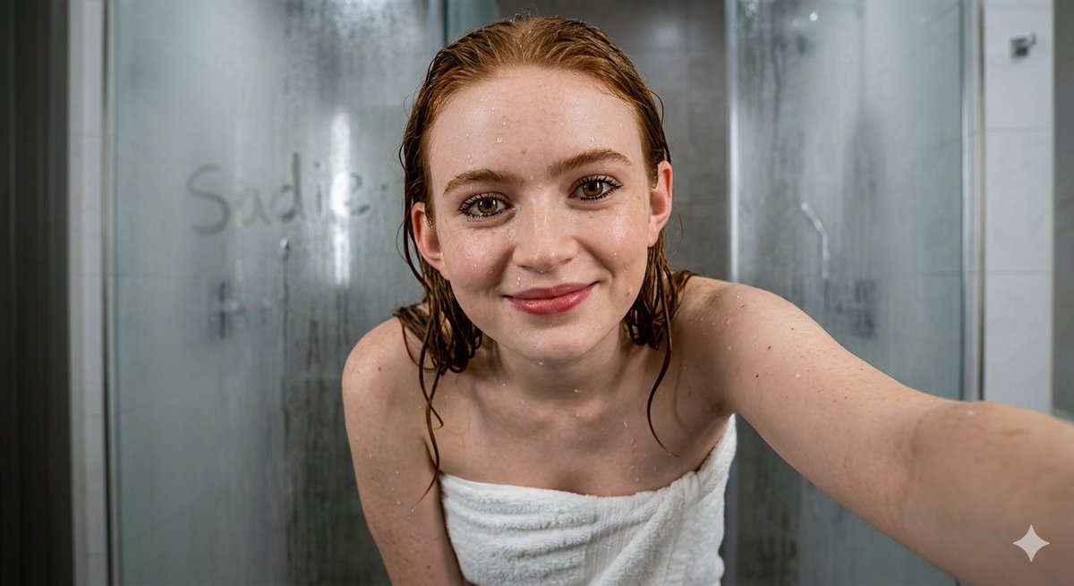 Profile / Avatar - Ultra-Realistic Wet Bathroom Selfie - Image 1