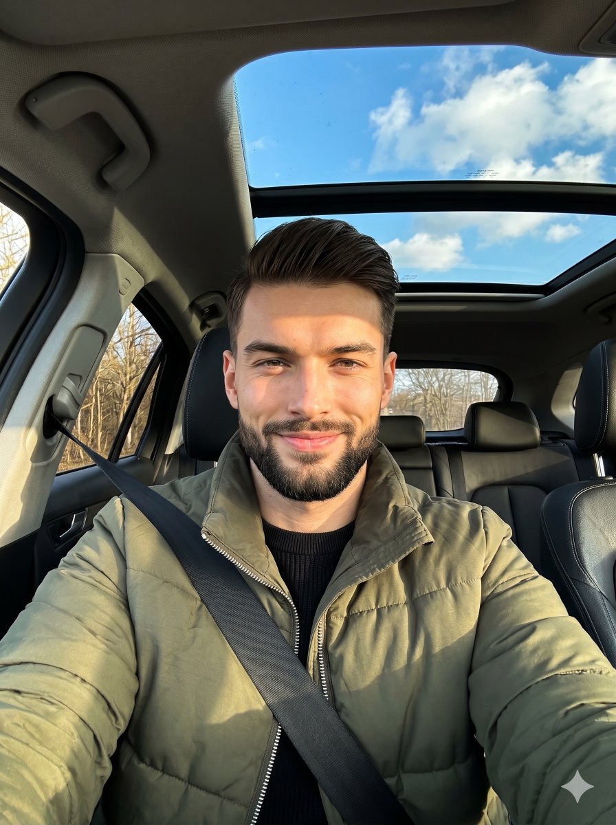 Profile / Avatar - Golden Hour Car Driver Portrait - Image 1