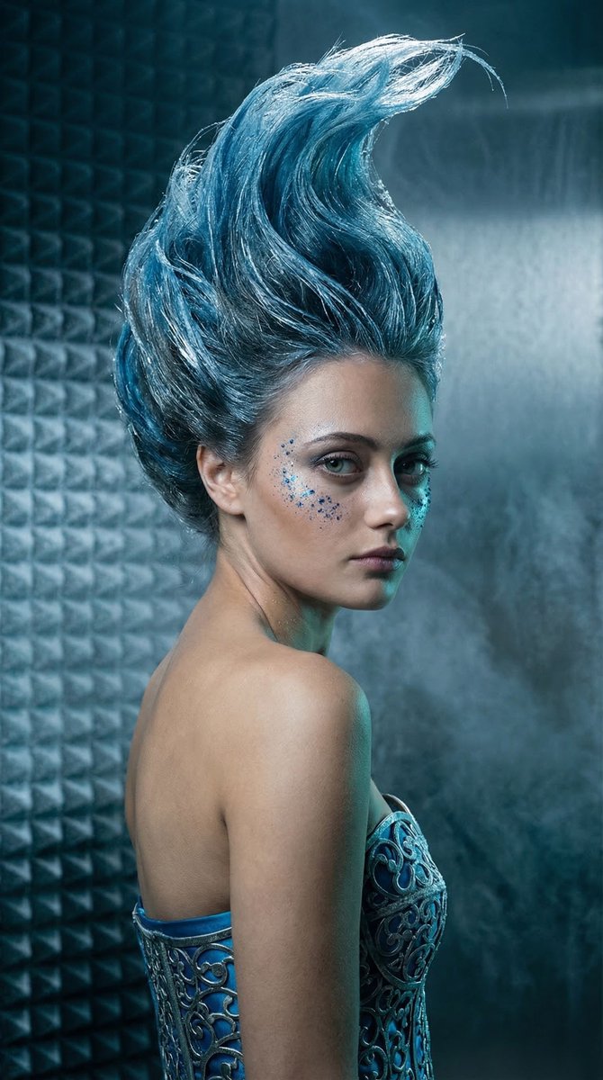 Sample output image for Cryogenic Surreal Editorial Portrait