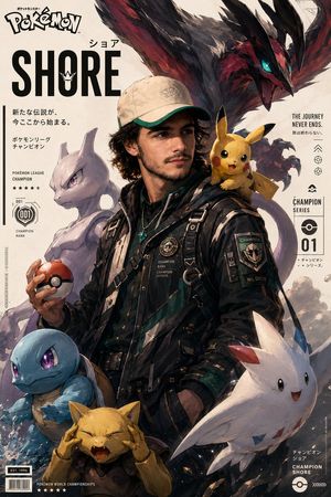 Cinematic Pokémon trainer poster
