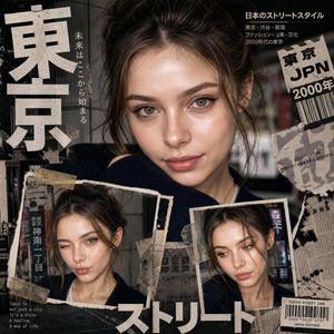 Y2K Japanese editorial collage poster