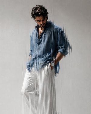 Dynamic minimal fashion portrait