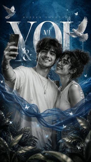 Romantic Editorial Couple Portrait