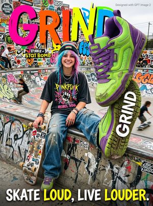 Gen Z Skateboarding Advertisement Poster