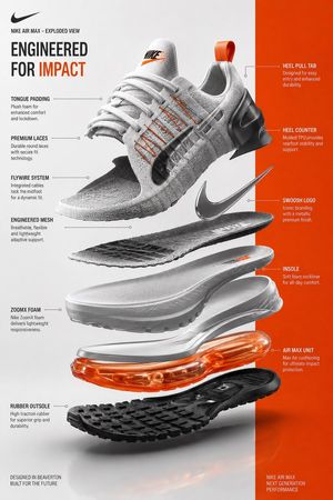 Exploded View Sneaker Infographic