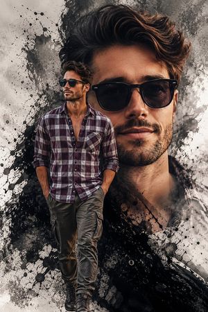 Double Exposure Edgy Movie Poster