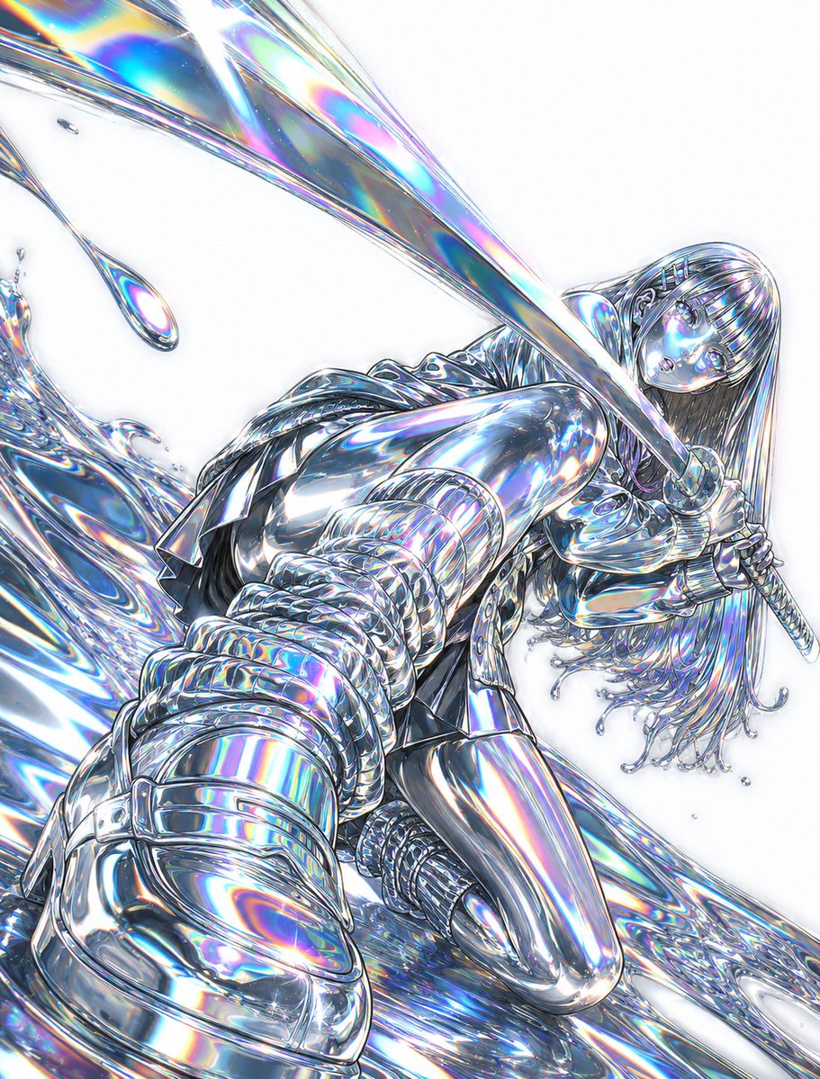 Liquid Chrome and Holographic Transformation example 4