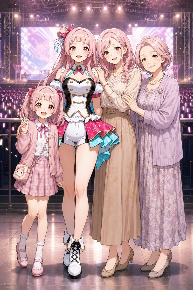 Four-Generation Family Portrait Prompt example 4
