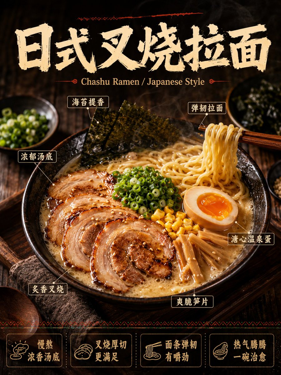 《餐饮新品主打海报》提示词