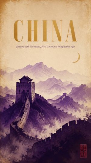 Vintage China Great Wall Poster