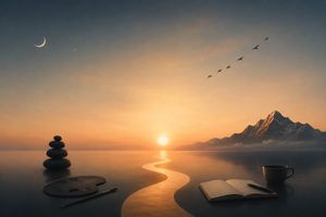 Surreal Sunset Creative Workspace