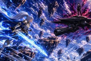 Anime Sky Battle Illustration