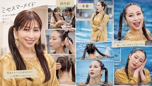 Japanese Mermaid Swim Collage
