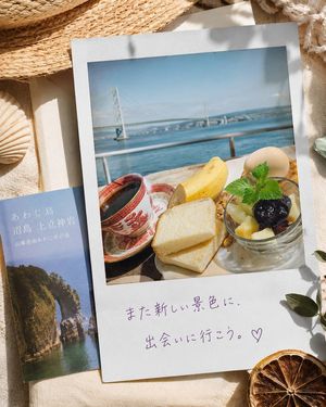 Awaji Island Polaroid Travel Flat Lay