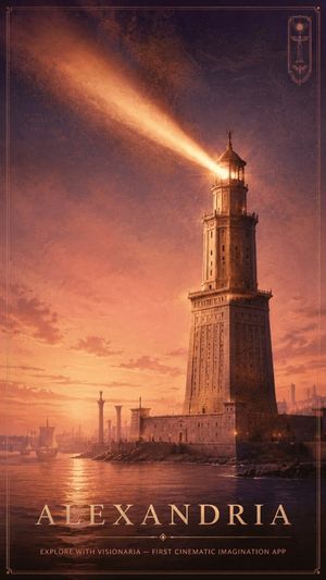 Cinematic Alexandria Lighthouse Poster