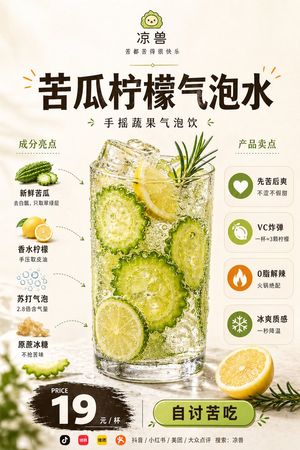 Bitter Melon Lemon Soda Poster