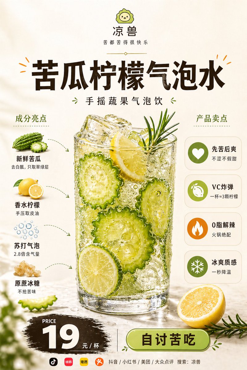 Bitter Melon Lemon Soda Poster