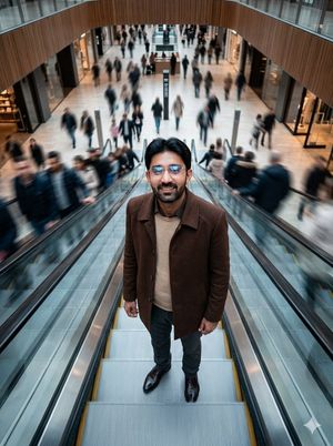 Overhead Escalator Mall Portrait