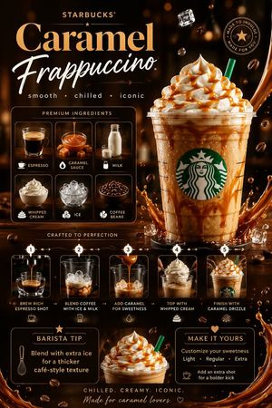 Luxury Caramel Frappuccino Poster