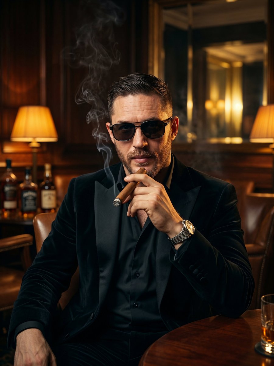 Profile / Avatar - Cinematic Noir Crime Boss Portrait - Image 1