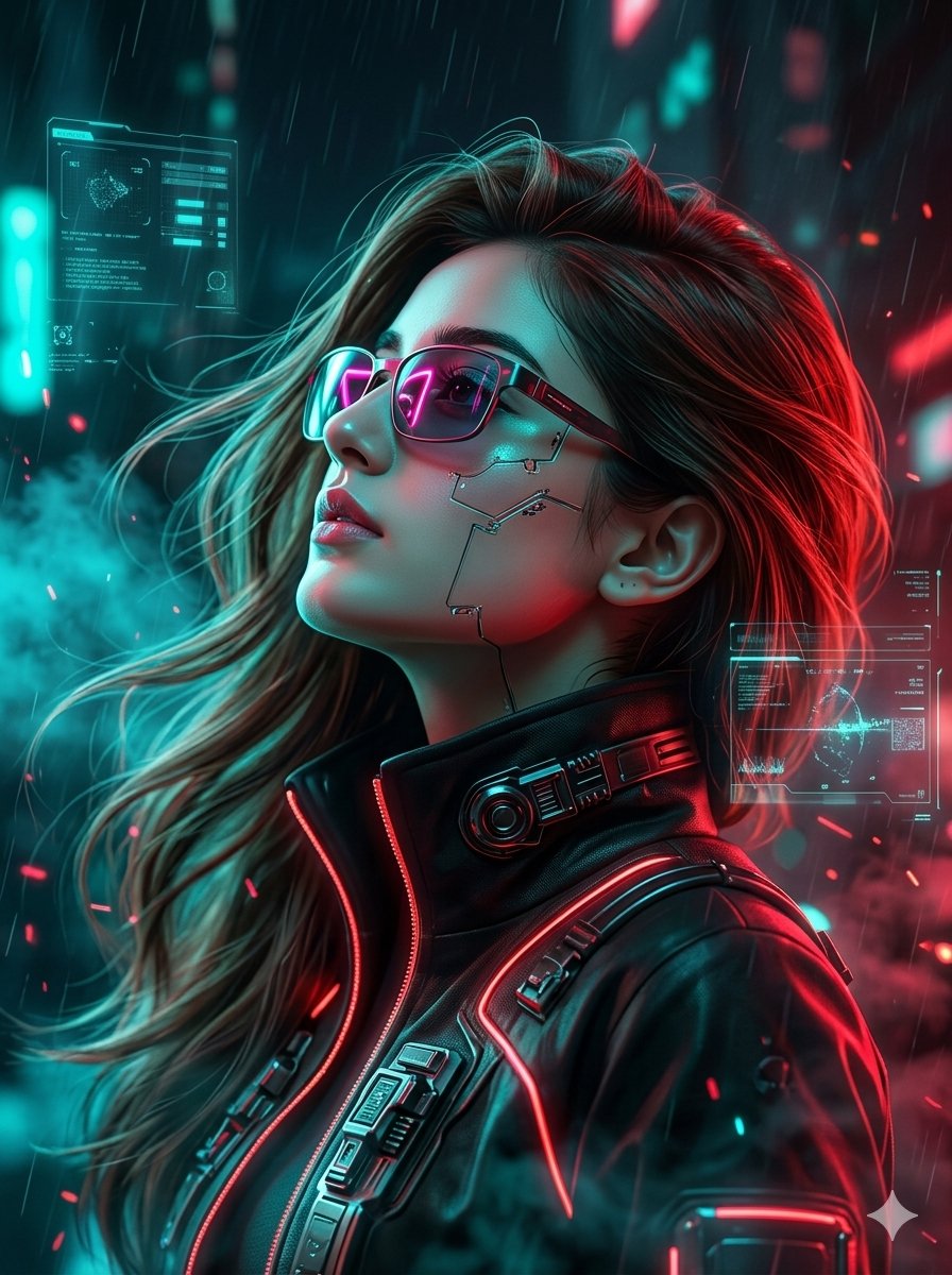 Profile / Avatar - Cyberpunk Neon Fashion Portrait - Image 1