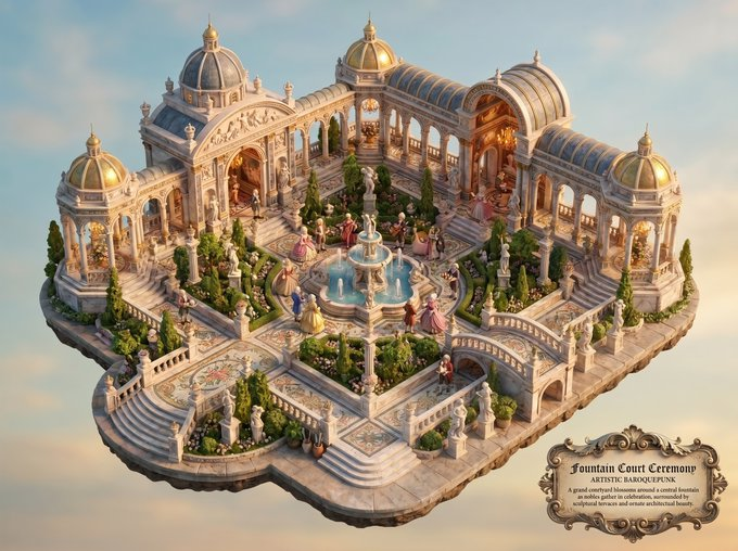 Game Asset - Baroquepunk Royal Garden Miniature - Image 1