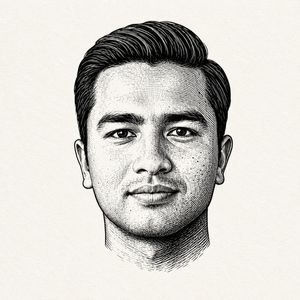 Monochrome Engraved Portrait