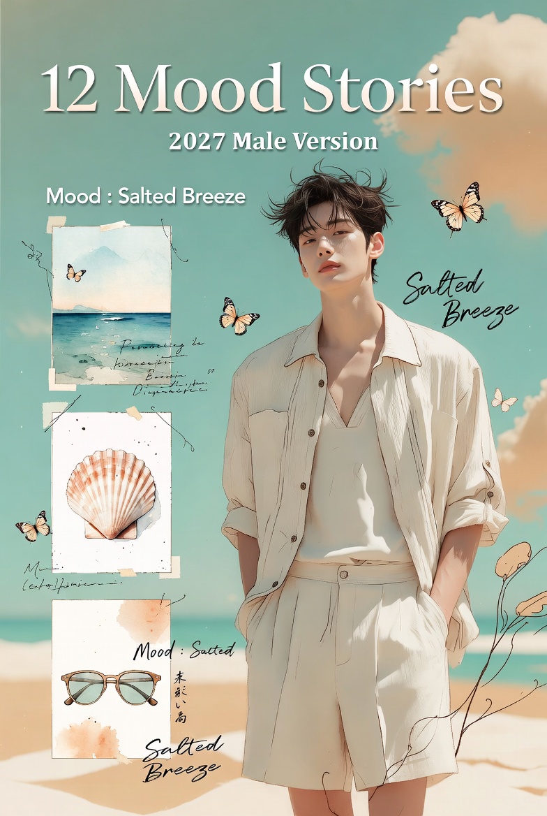 Dual-Panel Anime and Beach Scrapbook example 2