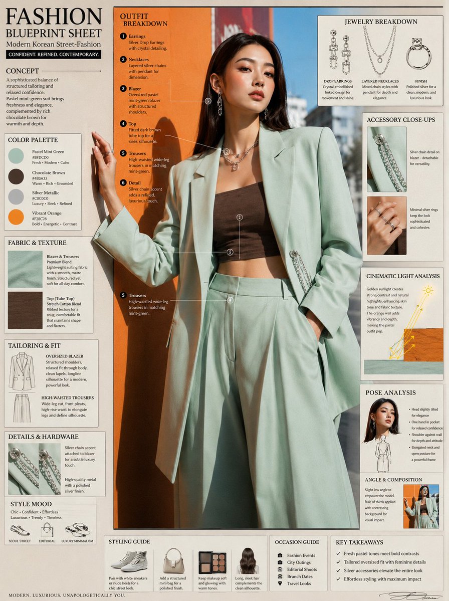 Fashion Editorial Blueprint Sheet