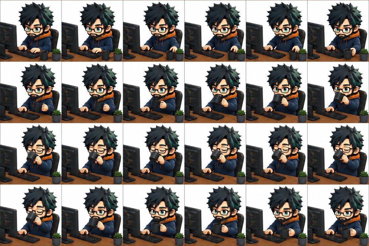 3D Chibi Sprite Sheet Generator example 2