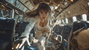 Cinematic Sci-Fi Girl Action Scene