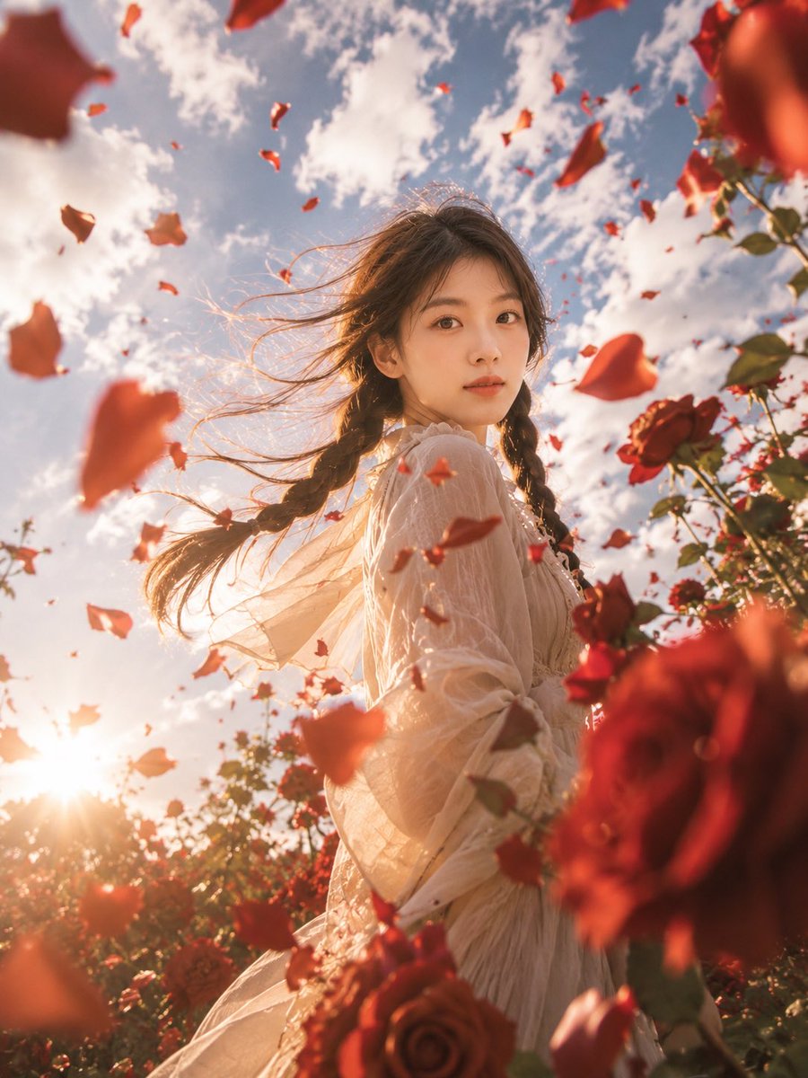 Social Media Post - Windblown Rose Garden 人像