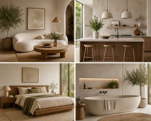 Organic Modern Interior Collage