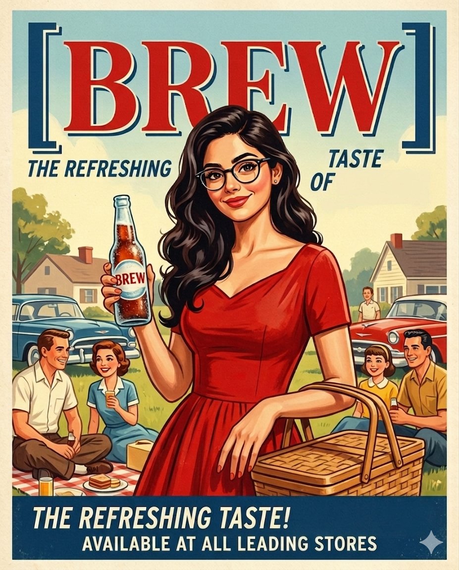 Product Marketing - 1950s Vintage Soda Advertisement Posters - Image 2