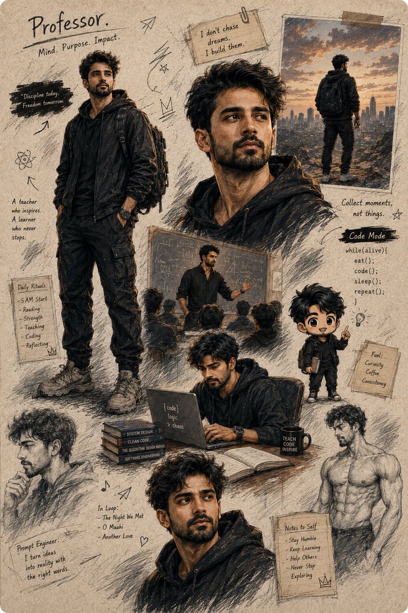 Comic / Storyboard - Anime Character Moodboard Poster - Image 1