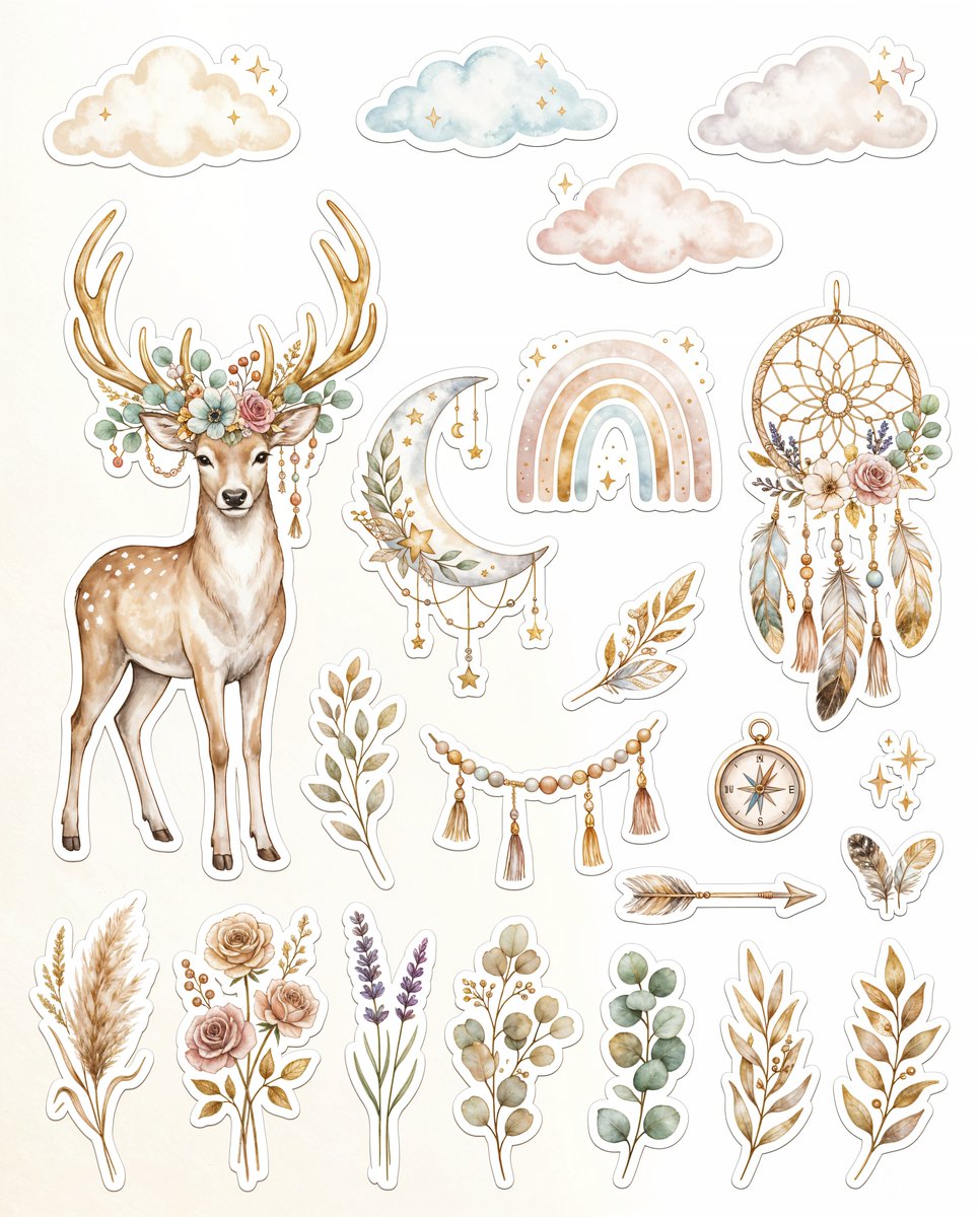 Product Marketing - Luxury Boho Sticker Collection - Image 1