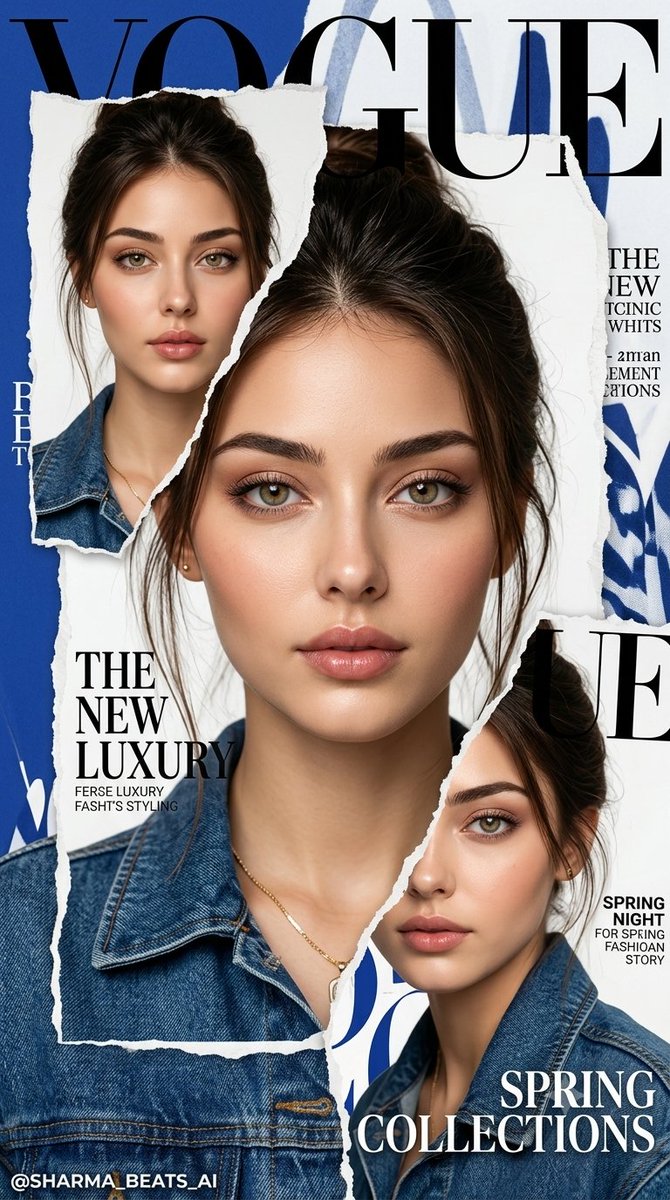 Luxury Vogue Fashion Editorial Poster
