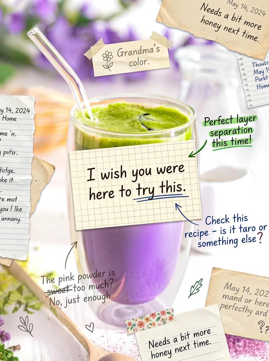 Kawaii Cafe Food Scrapbook Poster example 3