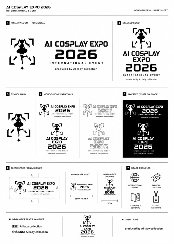 AI Cosplay Expo Logo Guide Sheet