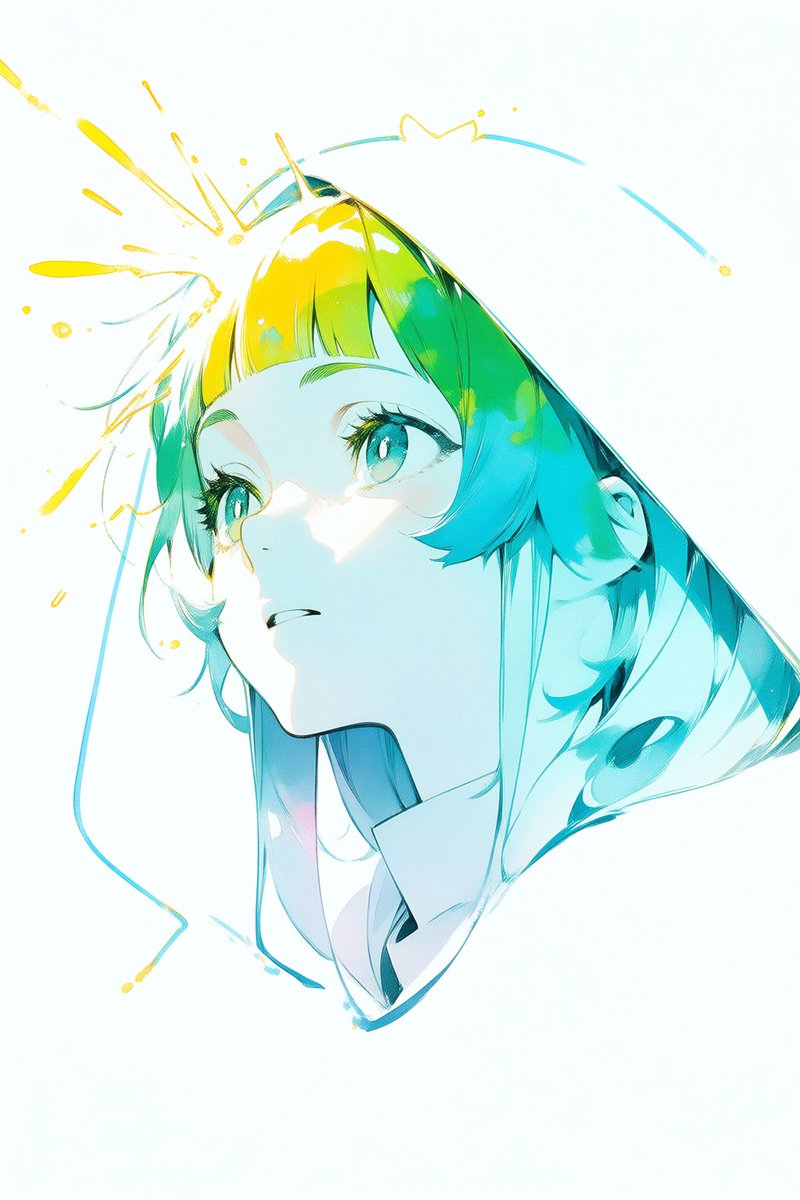 Abstract Aqua Anime Poster