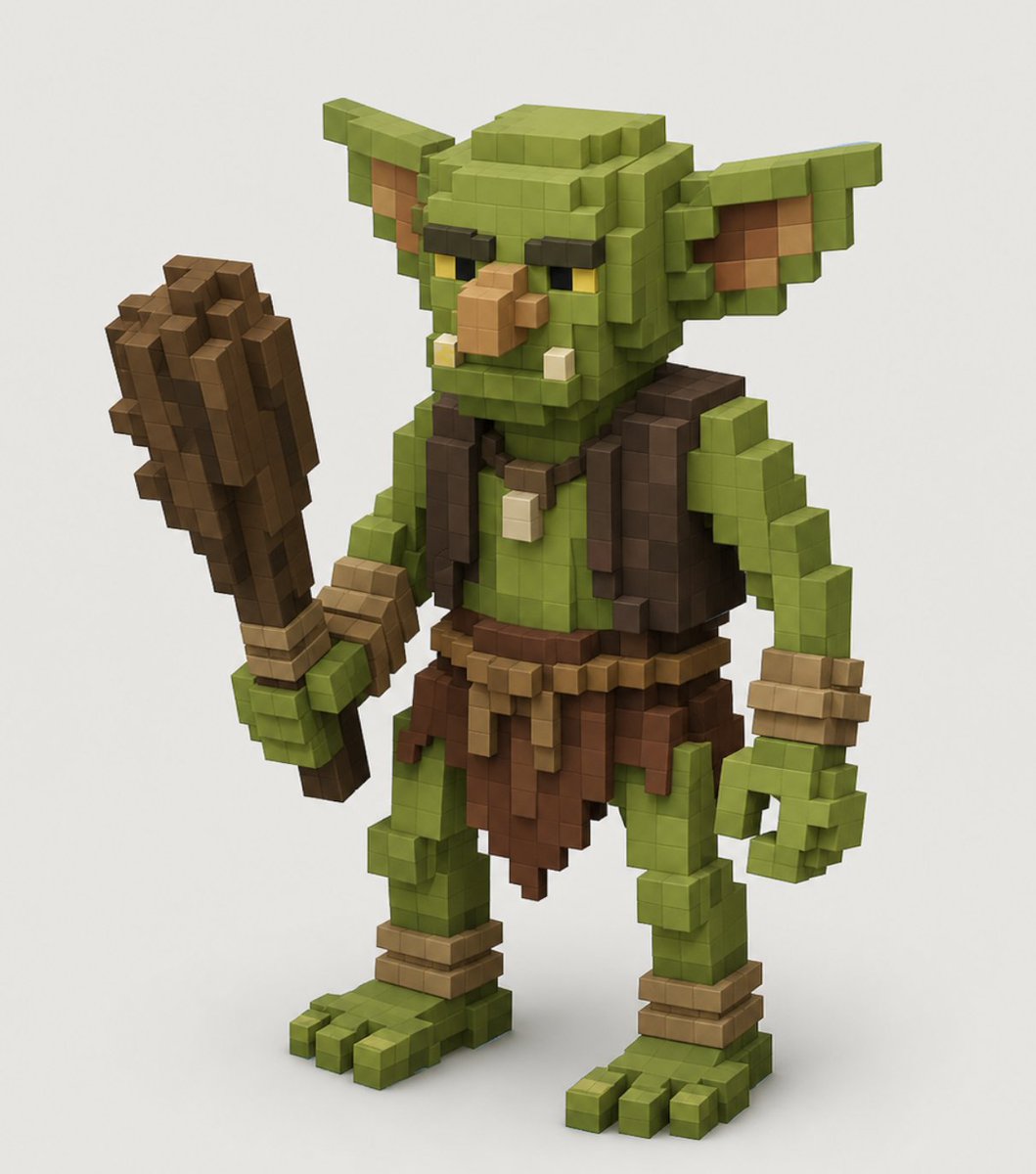 Voxel Goblin Warrior