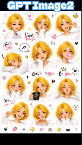 GPT Image 2 Kawaii Sticker Sheet
