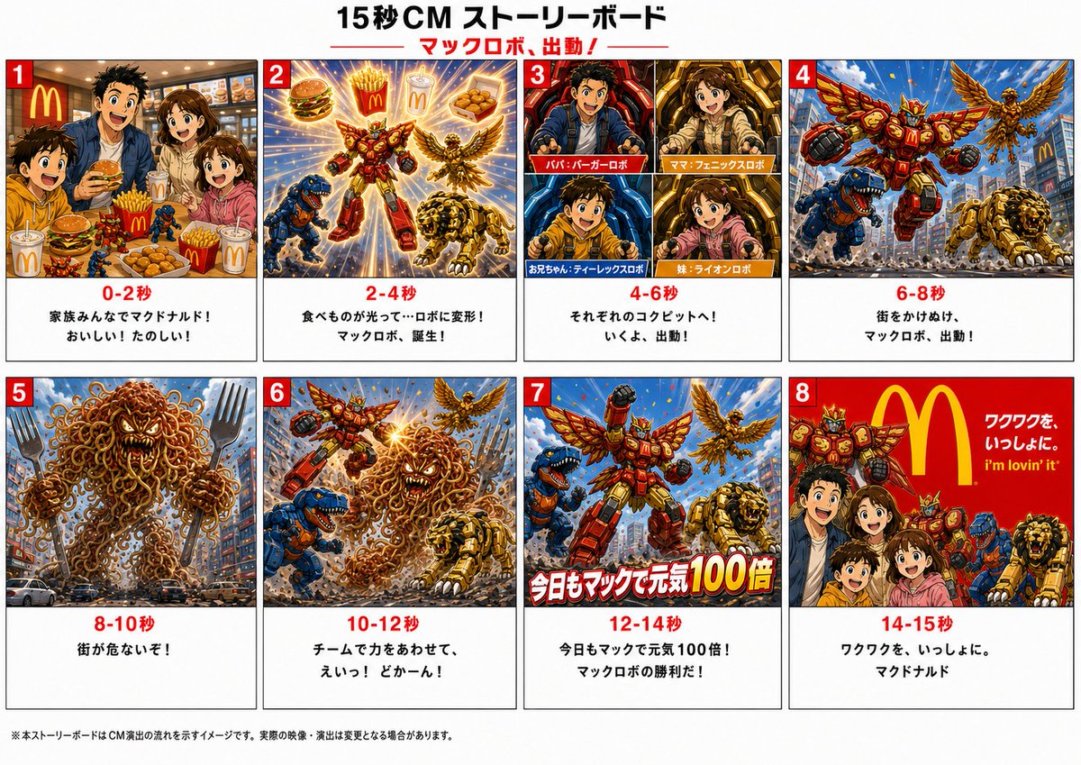 Japanese Mecha Fast Food Storyboard