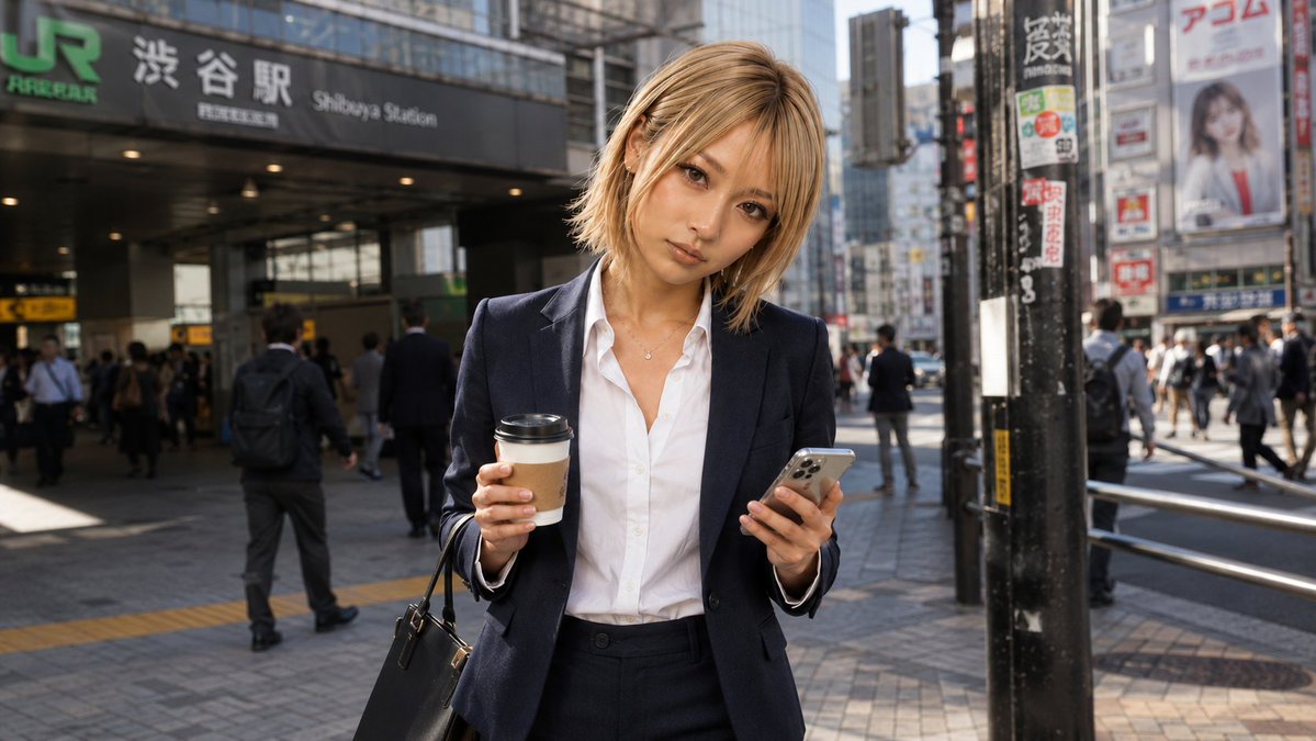 Businesswoman at Shibuya Station