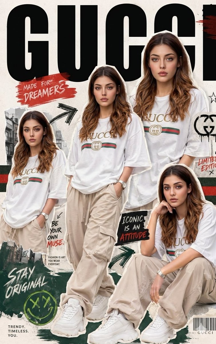 E-commerce Main Image - Urban Streetwear Fashion Collage Poster - Image 1