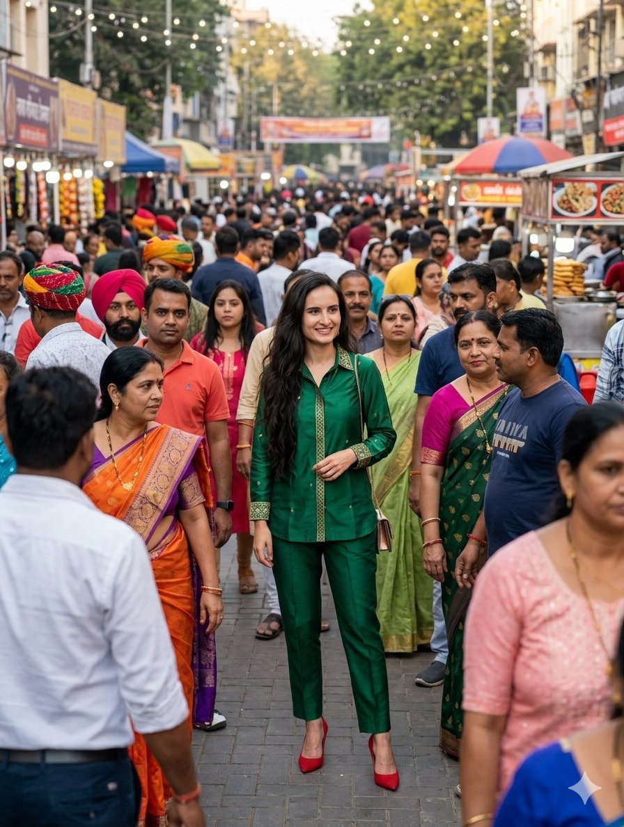 Sample output image for Indian Street Market Portrait