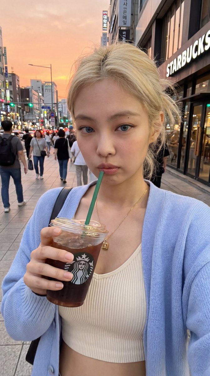 Sample output image for Seoul Street Sunset Selfie
